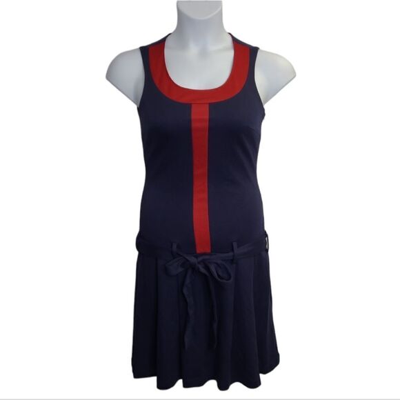 NEW Y2K Betsey Johnson nautical navy blue pleated sleeveless 2006 runway dress 4